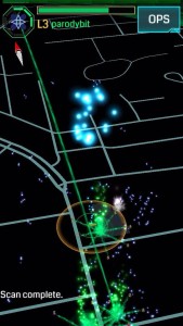 The grey portal with no resonators is unclaimed; anyone can grab it